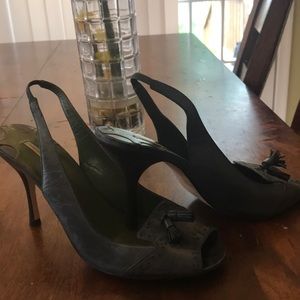 Green Sling Back heels